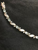 925 Sterling Silver Aquamarine Bracelet 8"