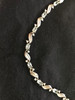 925 Sterling Silver Aquamarine Bracelet 8"
