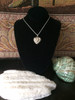 Vintage Sterling Silver Heart Pendant Necklace 20"