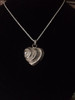 Vintage Sterling Silver Heart Pendant Necklace 20"