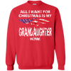 Grandaughter Christmas Printed Crewneck Pullover Sweatshirt  8 oz