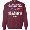 Grandaughter Christmas Printed Crewneck Pullover Sweatshirt  8 oz