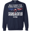 Grandaughter Christmas Printed Crewneck Pullover Sweatshirt  8 oz
