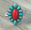 Turquoise and Red Coral Bracelet Turquoise and Red Coral Bracelet