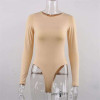 Women's Round Neck Long Sleeve Bodysuit