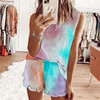 Sleeveless Tie-dye Short Set