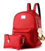 Circle Design Backpack With Teddy Totem