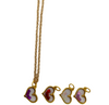 Handmade Gold 5 PC Heart Micro Necklace Set ♡ Handmade Gold 5 PC Heart Micro Necklace Set ♡