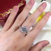 Women Fashion Jewelry ring 2ct AAAAA zircon cz 925 Sterling silver Cross Engagement Wedding Band Ring for women