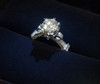 Solitaire Luxury Jewelry 925 Sterling Silver Round Cut AAA CZ Zirconia Simulated stones Engagement Women Crown Ring