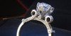 Solitaire Luxury Jewelry 925 Sterling Silver Round Cut AAA CZ Zirconia Simulated stones Engagement Women Crown Ring
