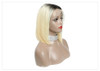 Star (13x6 Lace Front Silky Straight 1b/613 Ombre Rooted Blonde Bob Lob 100% Remy HH 150% & 180% Density)