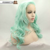 Chris Mint (20"-28" Body Wave Mint Green Synthetic Heat Safe Lace Front Wig)
