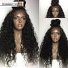 Bebe (Curly Wavy Natural Black 100% Remy Human Hair 13x6 LF Wig 12"-26" Avail.)