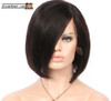 Leah (Silky Straight Natural Black 100% Human Hair LF Bob Wig, 6" Parting, 8"-12" avail.)