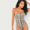 Snake Print Cami Bodysuit