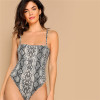 Snake Print Cami Bodysuit
