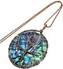 Tree of Life Abalone Shell Crystal Necklace