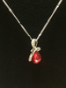 Teardrop crystal pendant - Red