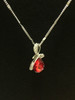 Teardrop crystal pendant - Red