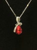 Teardrop crystal pendant - Red