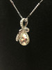 Teardrop crystal pendant - White