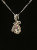 Teardrop crystal pendant - White