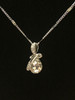Teardrop crystal pendant - White