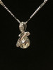 Teardrop crystal pendant - White