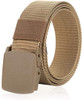 MIJIU Nylon Belts for Men 1.5inch Military Tactical Belt Adjustable Slide Plastic Buckle Web Canvas Belt Outdoor