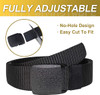 MIJIU Nylon Belts for Men 1.5inch Military Tactical Belt Adjustable Slide Plastic Buckle Web Canvas Belt Outdoor