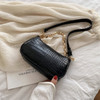 Fashion Crocodile Pattern Baguette bags MINI PU Leather Shoulder Bags For Women Chain Designer Luxury Handbag Female Travel tote Fashion Crocodile Pattern Baguette bags MINI PU Leather Shoulder Bags For Women Chain Designer Luxury Handbag Female Travel tote
