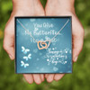 You Give Me Butterflies | Two Heart Necklace