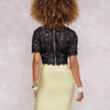 Feminine See-Through Ornament Blouse
