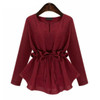 Women Long Sleeves Peplum Blous