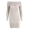 Off Shoulder Knitting Sweater Dress