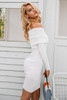 Off Shoulder Knitting Sweater Dress