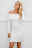 Off Shoulder Knitting Sweater Dress