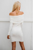 Off Shoulder Knitting Sweater Dress