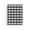 Black Gingahm Pattern Personalized Journal - Ruled Line