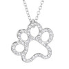 FLFD - Silver Crystal Paw Necklaces FLFD - Silver Crystal Paw Necklaces