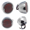 Grid Style Retro Motorcycle 12V LED Taillight W/License Light For Harley Chopper Cafe Racer Bobber Custom Brake Stop Tail Light