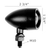 2pcs Heavy Duty Black Bullet Motorcycle LED Turn Signal Light Indicator W/ Visor For Harley Cafe Racer Chopper Bobber Custom Bike