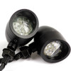 2pcs Heavy Duty Black Bullet Motorcycle LED Turn Signal Light Indicator W/ Visor For Harley Cafe Racer Chopper Bobber Custom Bike