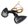Universal Motorcycle 3 in 1 LED Turn Signal w/Taillight Indicators Light Bullet Blinker Lamp 12v for Harley Chopper Cruiser Bobber Cafe Racer