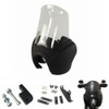 T-sport Front Headlight Fairing Outer Harley-Davidson Club Style Dyna Street Bob Dyna FXR Matte Black & clear windshield W/Headlight Relocation Block