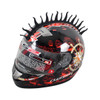 Pazoma Dirt Biker Helmets Mohawks Sticker Spikes Motorbike Rubber Stick Capacete Decoration Fire style