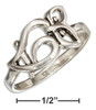 Sterling Silver Curved Silhouette Owl Ring