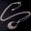 Vintage Boho Hollow Out Lace Hoop Earrings & Pendant Necklace Set
