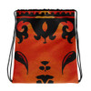 Paisley in Orange Drawstring bag